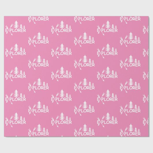 Ontdekkingsreiziger ontwerp - Glanzend omslagpapie Cadeaupapier (Vlak)