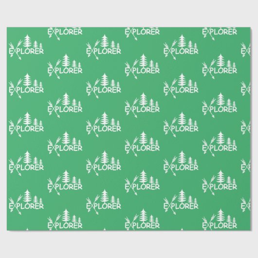 Ontdekkingsreiziger ontwerp - Glanzend omslagpapie Cadeaupapier (Vlak)