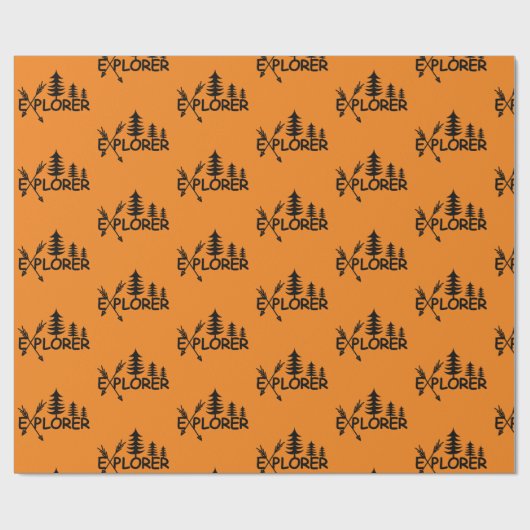 Ontdekkingsreiziger ontwerp - Glanzend omslagpapie Cadeaupapier (Vlak)