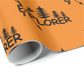 Ontdekkingsreiziger ontwerp - Glanzend omslagpapie Cadeaupapier (Rol Hoek)