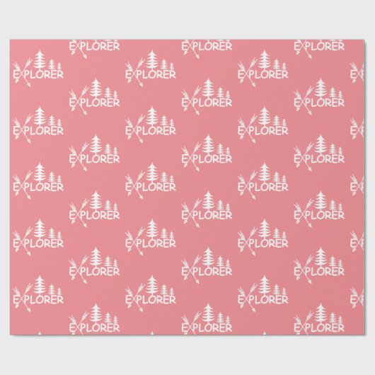 Ontdekkingsreiziger ontwerp - Glanzend omslagpapie Cadeaupapier (Vlak)