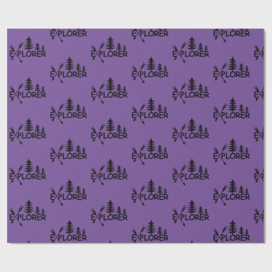 Ontdekkingsreiziger ontwerp - Glanzend omslagpapie Cadeaupapier (Vlak)