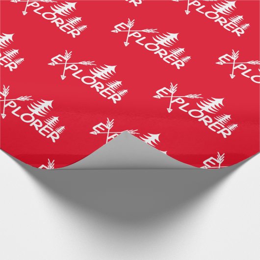 Ontdekkingsreiziger ontwerp - Glanzend omslagpapie Cadeaupapier (Hoek)