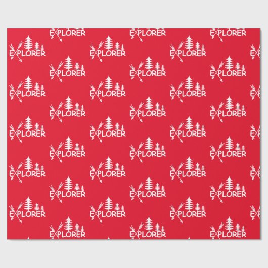 Ontdekkingsreiziger ontwerp - Glanzend omslagpapie Cadeaupapier (Vlak)