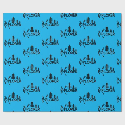 Ontdekkingsreiziger ontwerp - Glanzend omslagpapie Cadeaupapier (Vlak)