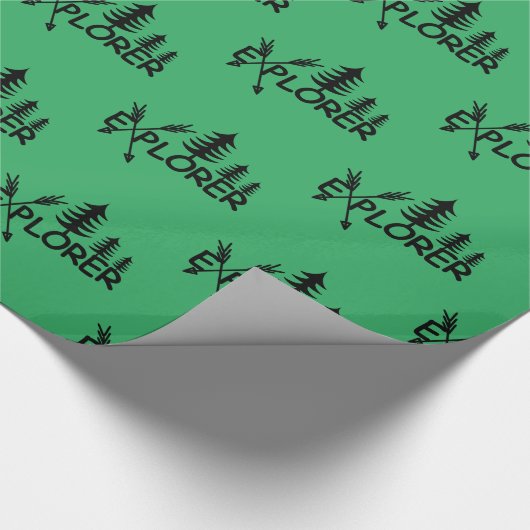 Ontdekkingsreiziger ontwerp - Glanzend omslagpapie Cadeaupapier (Hoek)