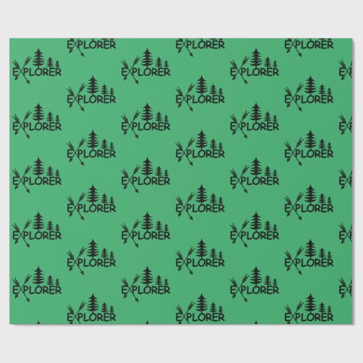 Ontdekkingsreiziger ontwerp - Glanzend omslagpapie Cadeaupapier (Vlak)