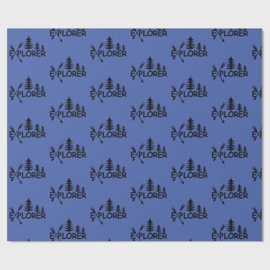 Ontdekkingsreiziger ontwerp - Glanzend omslagpapie Cadeaupapier (Vlak)