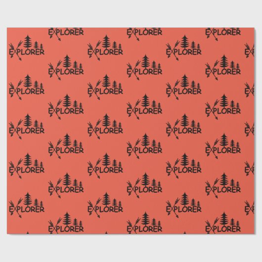 Ontdekkingsreiziger ontwerp - Glanzend omslagpapie Cadeaupapier (Vlak)