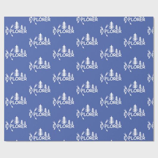 Ontdekkingsreiziger ontwerp - Glanzend omslagpapie Cadeaupapier (Vlak)