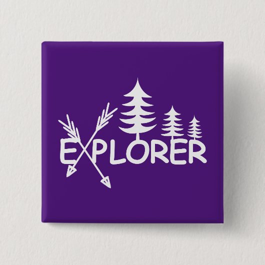Ontdekkingsreiziger ontwerp - Vierkante Button (Voorkant)
