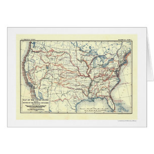 Ontdekkingsreiziger Routes in Amerika 1907