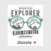 Ontdekkingsreiziger van bergen Wild Camping | Afge Sticker (Vel)