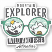 Ontdekkingsreiziger van bergen Wild Camping | Afge Sticker (Voorkant)