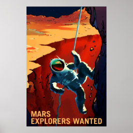 Ontdekkingsreiziger wilde op de reis naar Mars, Re Poster