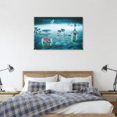 Ontdooid – Broos leven bewaard Canvas Afdruk (Insitu (Slaapkamer))
