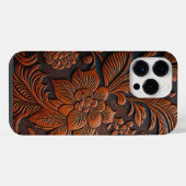 Ontdopt leder iPhone hoesje (Achterkant horizontaal)
