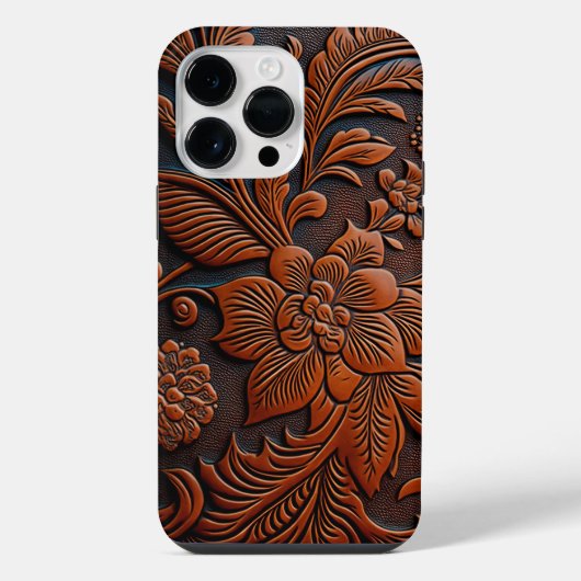 Ontdopt leder iPhone hoesje (Achterkant)