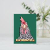 Ontevreden Barred Rock Hen Briefkaart (Staand voorkant)