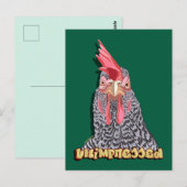 Ontevreden Barred Rock Hen Briefkaart (Voorkant / Achterkant)