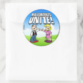 Ontevredenen verenigen ronde sticker (Tas)