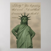 Ontgoocheld Vrijheidsbeeld Poster (Voorkant)