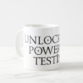 Ontgrendel de kracht van testen koffiemok (Voorkant links)
