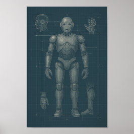 Ontgrendel de toekomst - één blauwdruk per keer poster