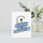 Ontgrendel het mysterie! briefkaart (Staand voorkant)