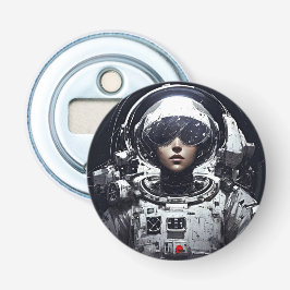 Ontgrendel het Universum met onze Meisje Astronaut Button Flesopener