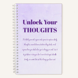 Ontgrendel je gedachten Motivatie Schrijven Dagboe Notitieboek