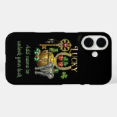 Ontgrendel je geluk gepersonaliseerde gouden charm Case-Mate iPhone case (Achterkant (horizontaal))