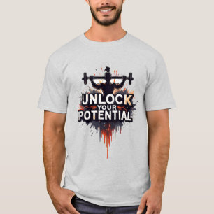 Ontgrendel Je Potentieel: Krachtige Fitness Silhou T-shirt