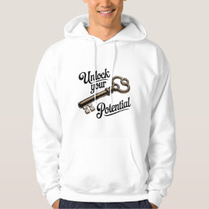 Ontgrendel Je Potentieel - Vintage Sleutel Motiver Hoodie