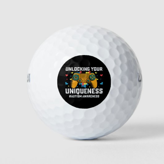 Ontgrendel je unieke autistische gamer golfballen (Voorkant)