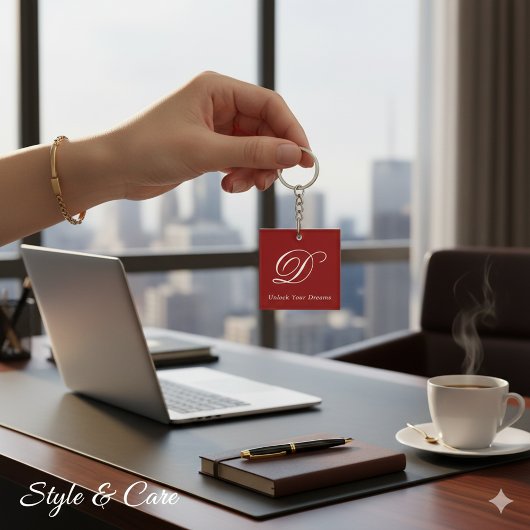 Ontgrendel Uw Dromen Aangepaste Monogram Sleutelha Sleutelhanger