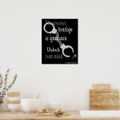 Ontgrendel uw Poster in de geest (zwart) (Keuken)