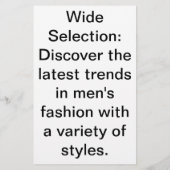 Ontgrendel uw stijl - Shop het beste in Mannen Mod Flyer (Achterkant)