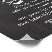 Ontgrendeld bordbord voor bruiloft zonder stopcont poster (Hoek)