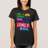 Ontgrendeld Ik heb Level 9 Arcade 9e verjaardag be T-shirt (Voorkant)