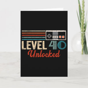 Ontgrendeld Level 40 Verjaardagsjongen Videospelbe Kaart