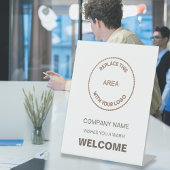 Onthaal aan bedrijf of gebeurtenis Uw Logo Reclamebord Met Voetstuk