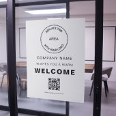 Onthaal aan Bedrijf Uw Wit Code QR Poster