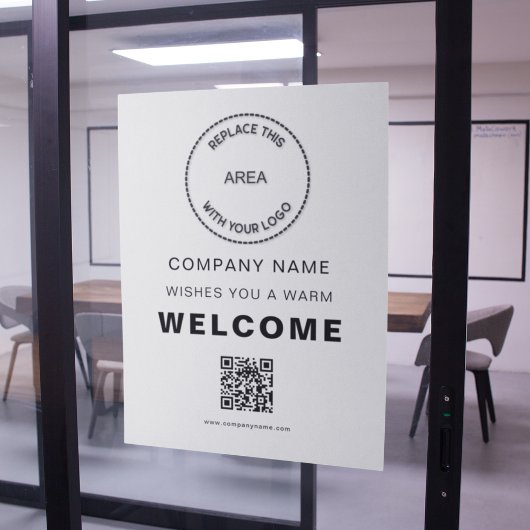 Onthaal aan Bedrijf Uw Wit Code QR Poster