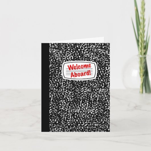 Onthaal aan boord van Notitieboekje Comp Kaart (Voorkant)