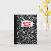 Onthaal aan boord van Notitieboekje Comp Kaart (Gele Bloem)