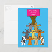 Onthaal aan de Dogs van de Stomme van het Team Briefkaart (Voorkant / Achterkant)