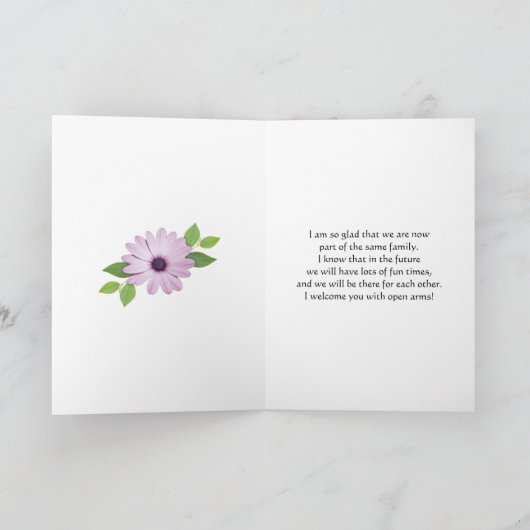 Onthaal aan de Familie, Toekomstige Schoondochter Kaart (Binnen)