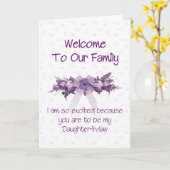 Onthaal aan de Familie, Toekomstige Schoondochter Kaart (Gele Bloem)