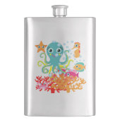 Onthaal aan de Oceaan Heupfles (Voorkant)